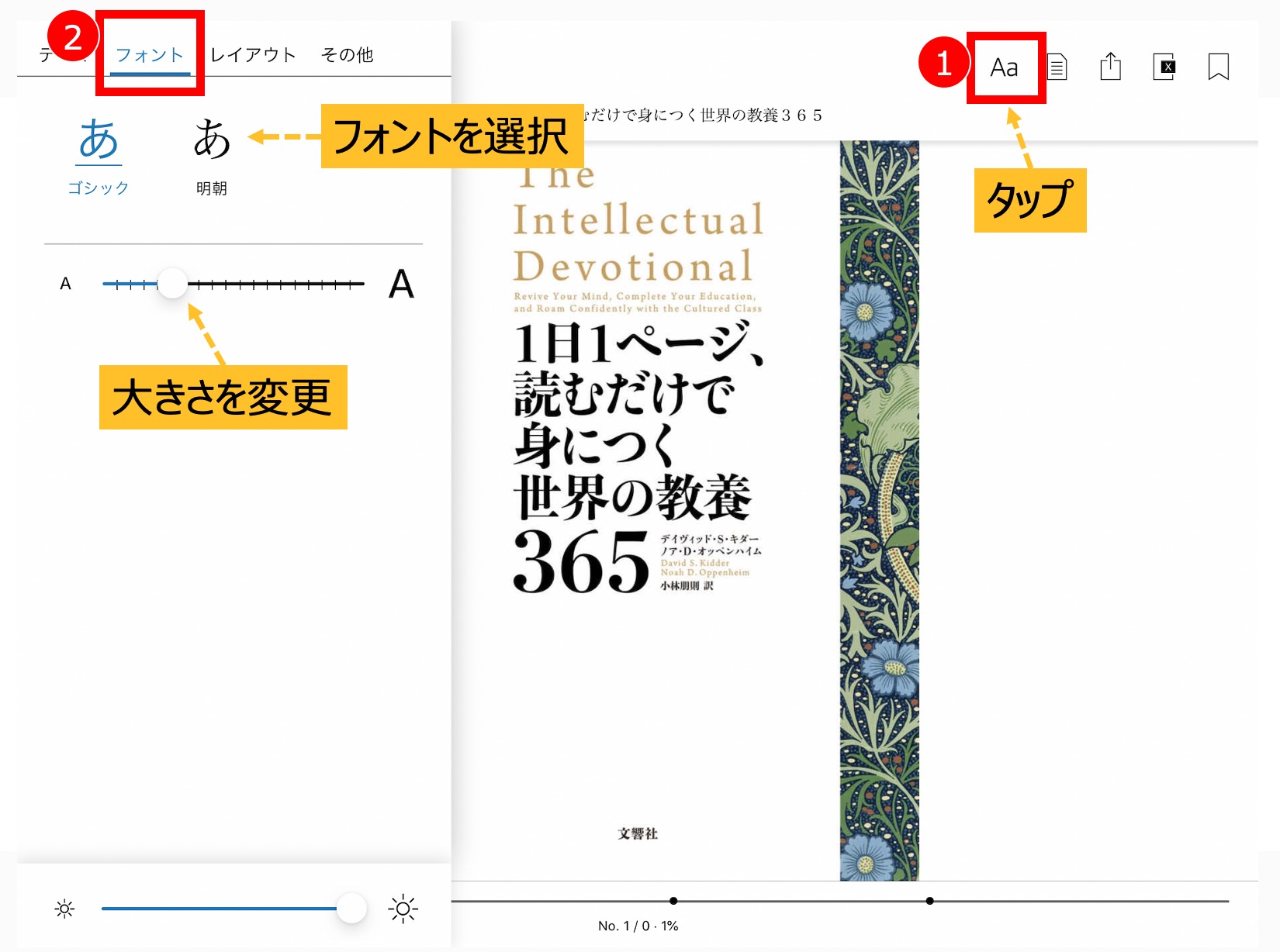 フォント変更の方法