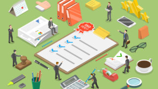 3D Isometric Flat Vector Conceptual Illustration of Quality Management System.