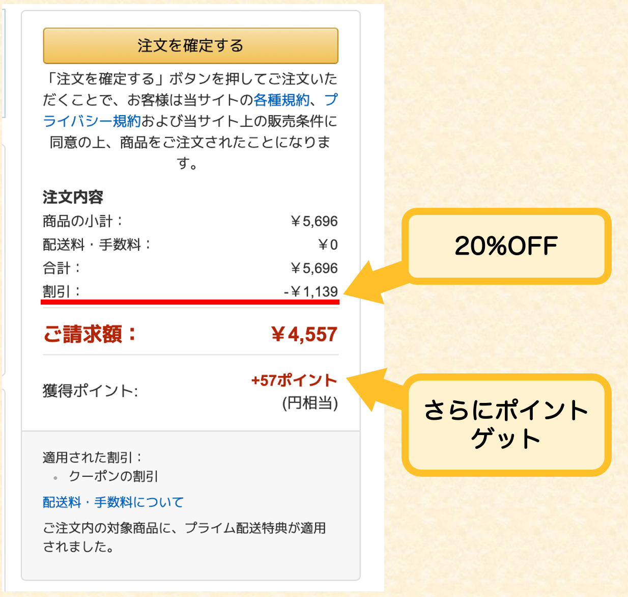 20%の値引き