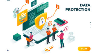 Isometric banner for internet data protection